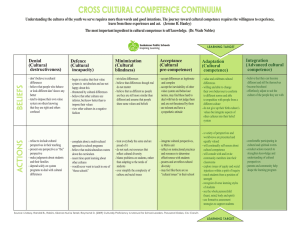 Cross Cultural CompetenCe Continuum