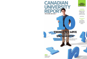 CANADIAN UNIVERSITY REPORT