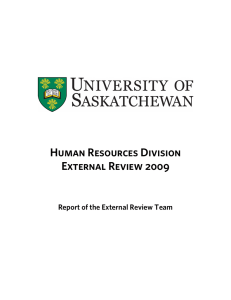 Human Resources Division External Review 2009  Report of the External Review Team