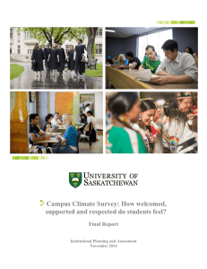 Campus Climate Survey: How welcomed, supported and respected do students feel?