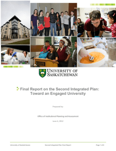 Final Report on the Second Integrated Plan: Toward an Engaged University DRAFT