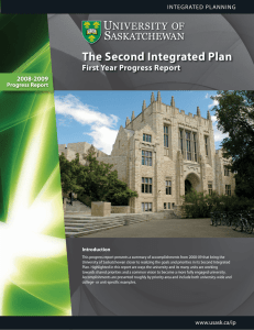 The Second Integrated Plan  First Year Progress Report 2008-2009