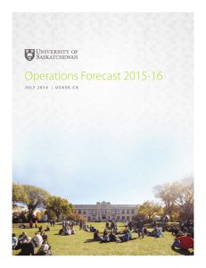 Operations Forecast 2015-16 U S A S K . C A