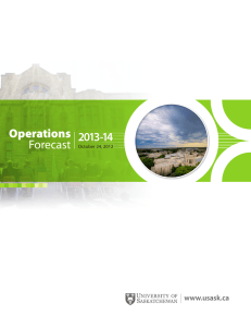 Operations  2013-14 www.usask.ca