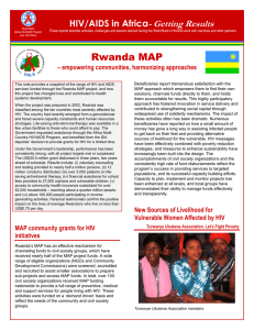 Rwanda MAP  – empowering communities, harmonizing approaches