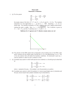 Math 5120 Homework 5 Solutions 1. (a) For the system dG