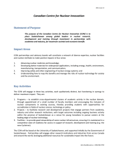 Canadian Centre for Nuclear Innovation  Statement of Purpose