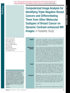 computerized image analysis for identifying Triple-negative Breast cancers and Differentiating