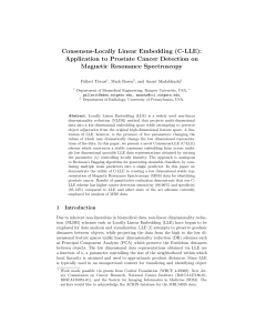 Consensus-Locally Linear Embedding (C-LLE): Application to Prostate Cancer Detection on