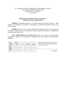 ST. LAWRENCE COUNTY INDUSTRIAL DEVELOPMENT AGENCY CIVIC DEVELOPMENT CORPORATION Resolution No. CDC-10-06-10