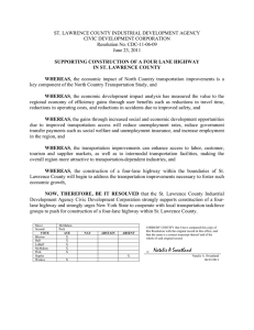 ST. LAWRENCE COUNTY INDUSTRIAL DEVELOPMENT AGENCY CIVIC DEVELOPMENT CORPORATION Resolution No. CDC-11-06-09