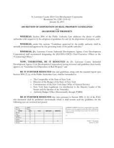 St. Lawrence County IDA Civic Development Corporation Resolution No. CDC-15-01-02