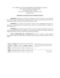 ST. LAWRENCE COUNTY INDUSTRIAL DEVELOPMENT AGENCY CIVIC DEVELOPMENT CORPORATION Resolution No. CDC-15-03-08
