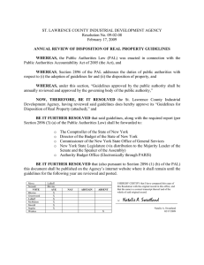 ST. LAWRENCE COUNTY INDUSTRIAL DEVELOPMENT AGENCY Resolution No. 09-02-08 February 17, 2009