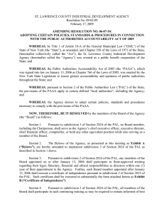 ST. LAWRENCE COUNTY INDUSTRIAL DEVELOPMENT AGENCY Resolution No. 09-02-09 February 17, 2009