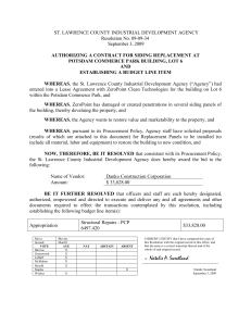ST. LAWRENCE COUNTY INDUSTRIAL DEVELOPMENT AGENCY Resolution No. 09-09-34 September 3, 2009