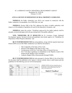 ST. LAWRENCE COUNTY INDUSTRIAL DEVELOPMENT AGENCY Resolution No. 10-02-08 February 23, 2010