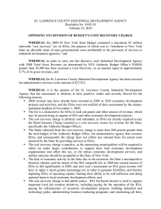 ST. LAWRENCE COUNTY INDUSTRIAL DEVELOPMENT AGENCY Resolution No. 10-02-10 February 23, 2010