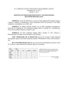 ST. LAWRENCE COUNTY INDUSTRIAL DEVELOPMENT AGENCY Resolution No. 11-10-37 October 27, 2011