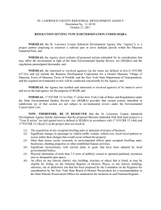 ST. LAWRENCE COUNTY INDUSTRIAL DEVELOPMENT AGENCY Resolution No.  11-10-38