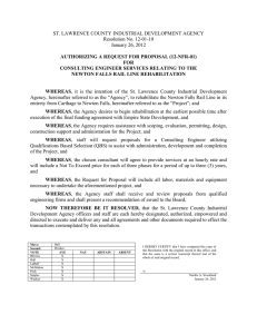 ST. LAWRENCE COUNTY INDUSTRIAL DEVELOPMENT AGENCY Resolution No. 12-01-10 January 26, 2012
