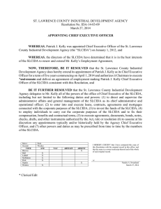 ST. LAWRENCE COUNTY INDUSTRIAL DEVELOPMENT AGENCY Resolution No. IDA-14-03-09 March 27, 2014