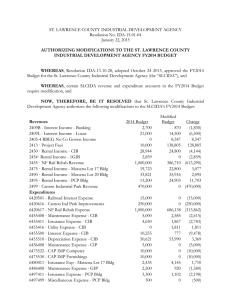 ST. LAWRENCE COUNTY INDUSTRIAL DEVELOPMENT AGENCY Resolution No. IDA-15-01-04 January 22, 2015