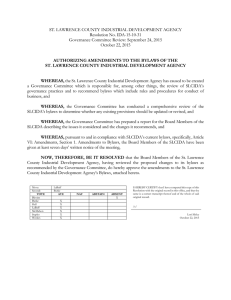 ST. LAWRENCE COUNTY INDUSTRIAL DEVELOPMENT AGENCY Resolution No. IDA-15-10-31