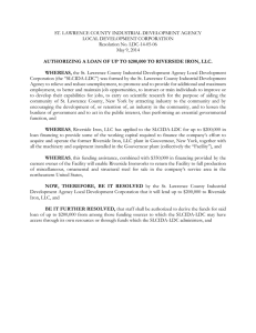 ST. LAWRENCE COUNTY INDUSTRIAL DEVELOPMENT AGENCY LOCAL DEVELOPMENT CORPORATION Resolution No. LDC-14-05-06
