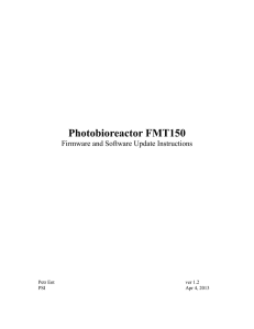 Photobioreactor FMT150 Firmware and Software Update Instructions Petr Ent ver 1.2