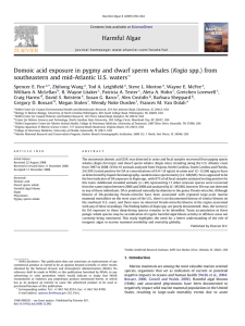 Domoic acid exposure in pygmy and dwarf sperm whales (Kogia... southeastern and mid-Atlantic U.S. waters