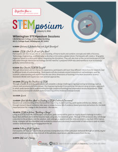 posium Wilmington STEMposium Sessions Register Now » Welcome &amp; Introduction and Light Breakfast