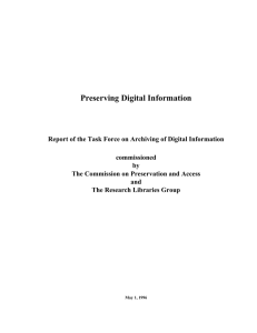 Preserving Digital Information