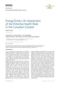 Energy Drinks: An Assessment of the Potential Health Risks