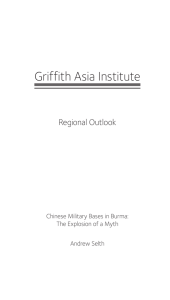 Griffith Asia Institute Regional Outlook Chinese Military Bases in Burma: