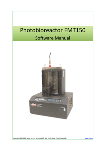 Photobioreactor FMT150 Software Manual www.psi.cz