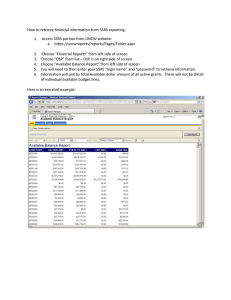 How to retrieve financial information from SSRS reporting.  1.   Access SSRS portion from UNCW website: 