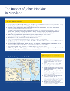 $ The Impact of Johns Hopkins in Maryland