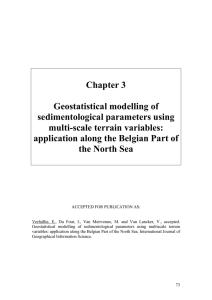 Chapter 3 Geostatistical modelling of sedimentological parameters using