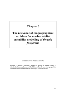 Chapter 6 The relevance of ecogeographical variables for marine habitat