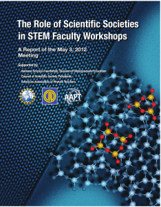 The Role of Scientific Societies in STEM Faculty Workshops Meeting