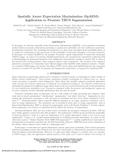 Spatially Aware Expectation Maximization (SpAEM): Application to Prostate TRUS Segmentation
