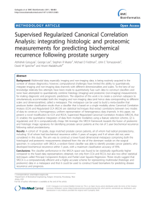 Supervised Regularized Canonical Correlation Analysis: integrating histologic and proteomic
