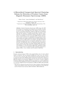 A Hierarchical Unsupervised Spectral Clustering Magnetic Resonance Spectroscopy (MRS)