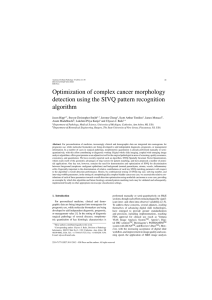 Optimization of complex cancer morphology detection using the SIVQ pattern recognition algorithm