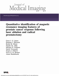 Quantitative identification of magnetic resonance imaging features of prostate cancer response following