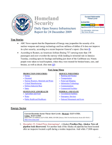 Homeland Security Daily Open Source Infrastructure Report for 24 December 2009