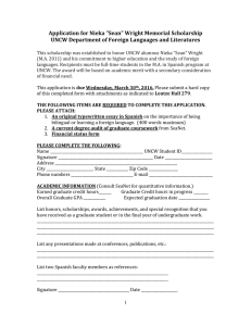 Application for Nieka &#34;Sean&#34; Wright Memorial Scholarship