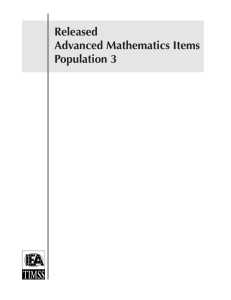 Released Advanced Mathematics Items Population 3