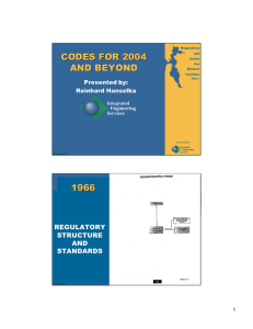 CODES FOR 2004 AND BEYOND 1966 REGULATORY